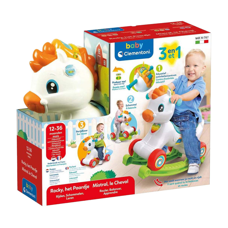 Afbeelding laden in galerijviewer, Clementoni baby - rocky het hobbelpaardje 3in1
