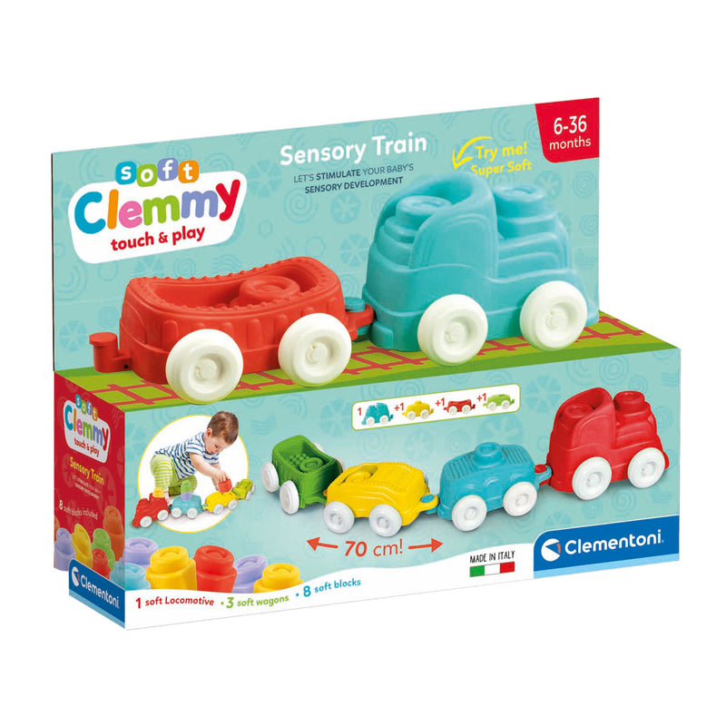 Load image into Gallery viewer, Clementoni baby - clemmy sensory trein met soft blokken, 12dlg.