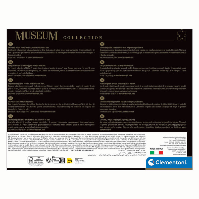 Load image into Gallery viewer, Clementoni legpuzzel kunstwerken de slaapkamer , 1000st.