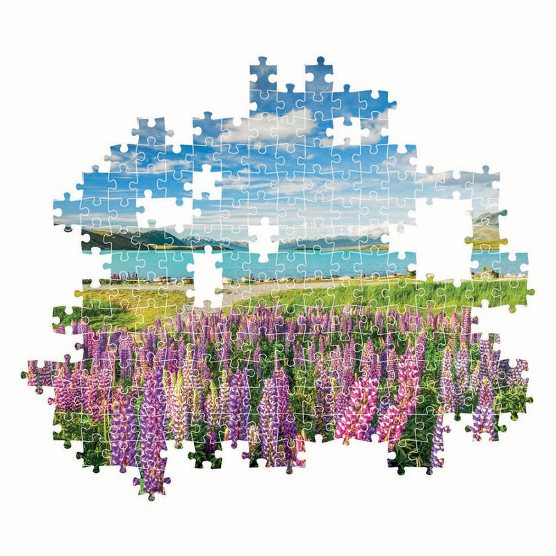 Load image into Gallery viewer, Clementoni legpuzzel bloemen bij lake tekapo, 1500st.