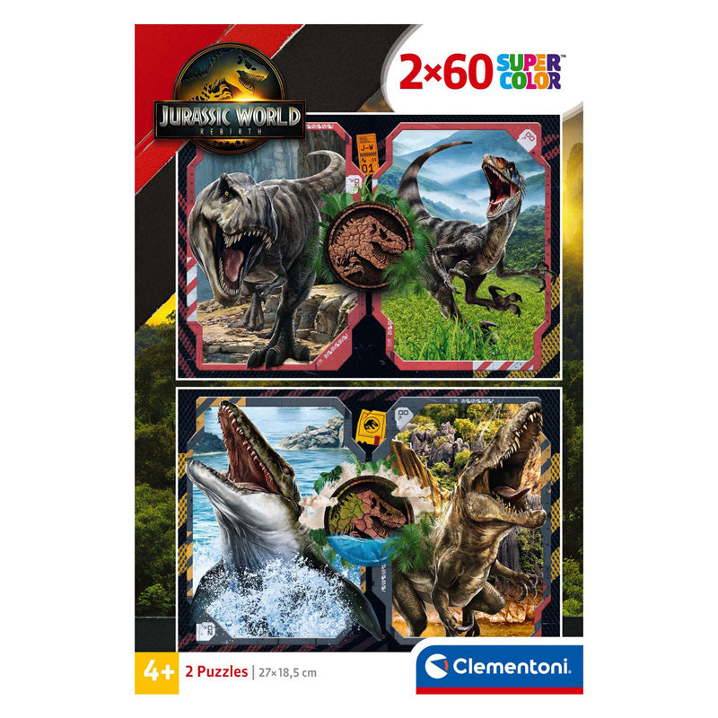 Load image into Gallery viewer, Clementoni puzzel jurassic world, 2x60st.