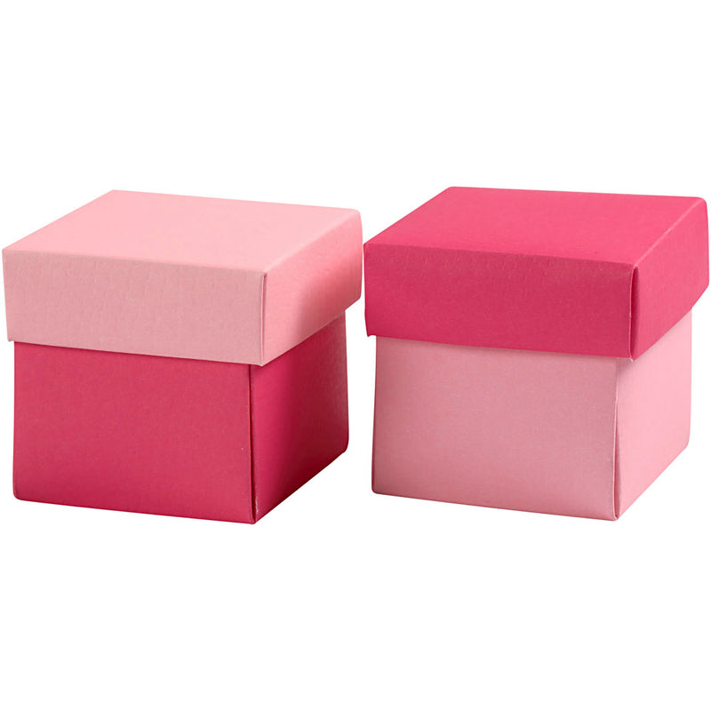 Afbeelding laden in galerijviewer, Https: www.cchobby.nl vouwdoos-afm-5-5x5-5-cm-250-gr-roze-10-stuk-1-doos