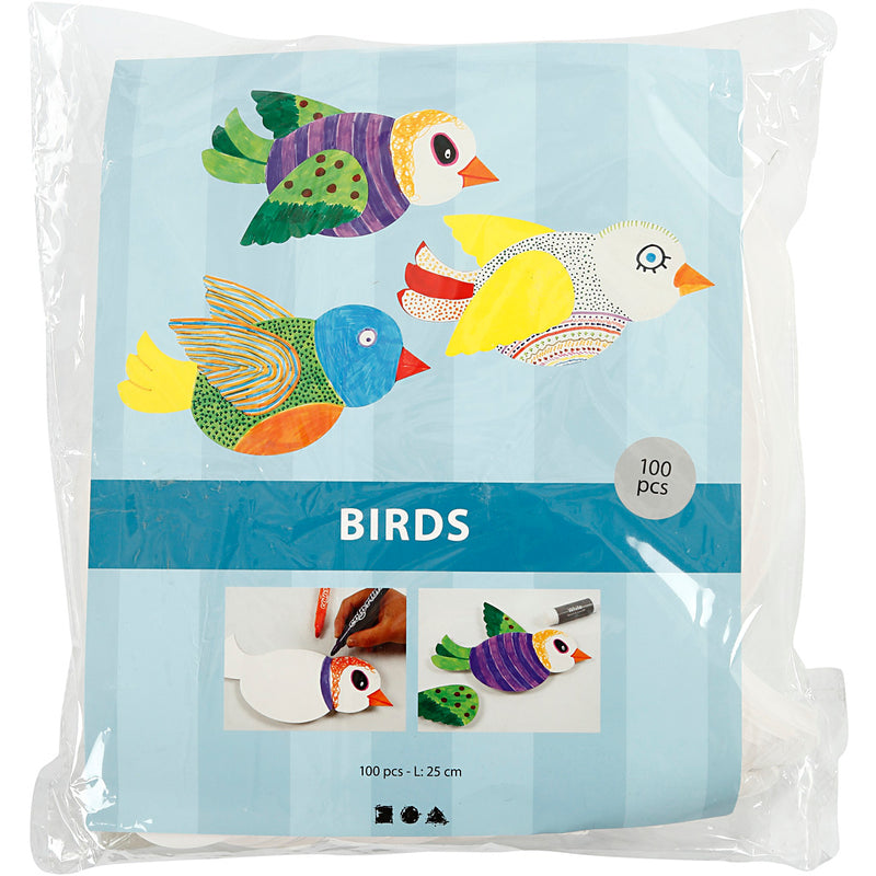 Afbeelding laden in galerijviewer, Https: www.cchobby.nl vogel-l-25-cm-400-gr-wit-100-set-1-doos