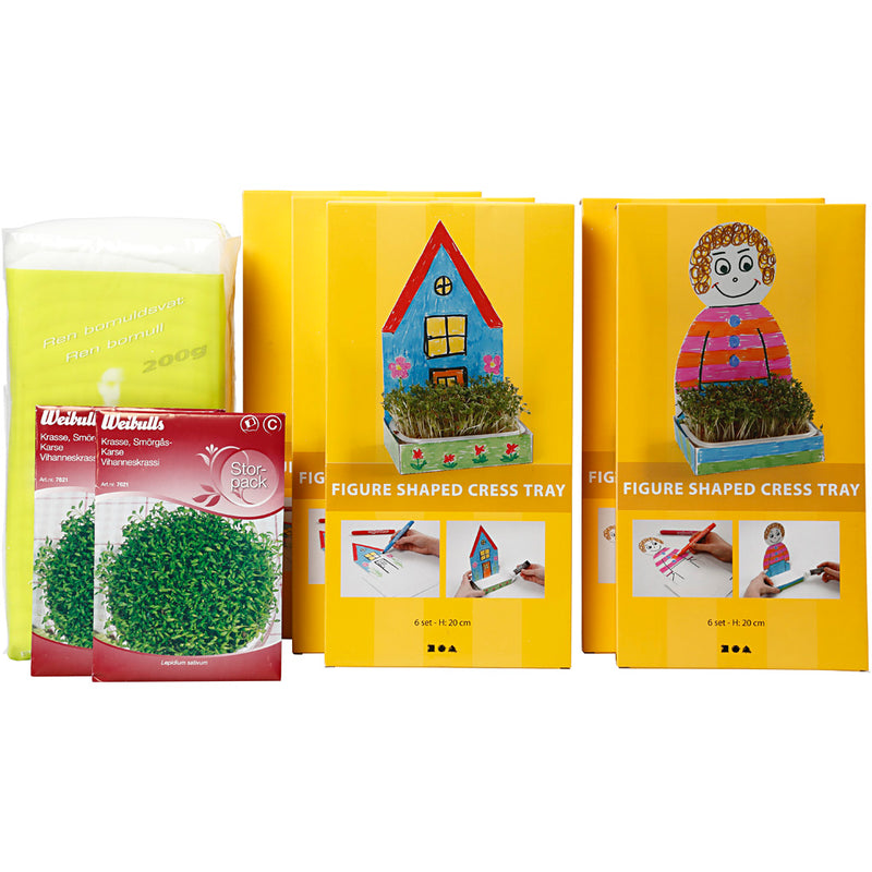 Load image into Gallery viewer, Creativ company https: www.cchobby.nl waterkersbakje-met-figuur-h-20-cm-wit-30-set-1-doos