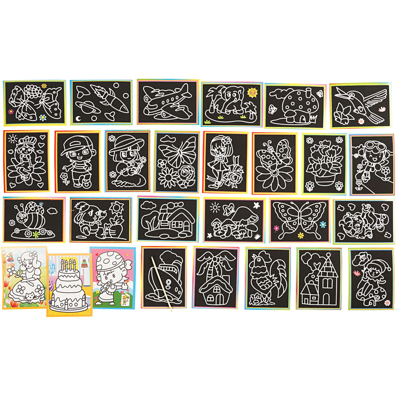 Afbeelding laden in galerijviewer, Https: www.cchobby.nl krasplaatjes-afm-9x12-cm-96-div-1-doos