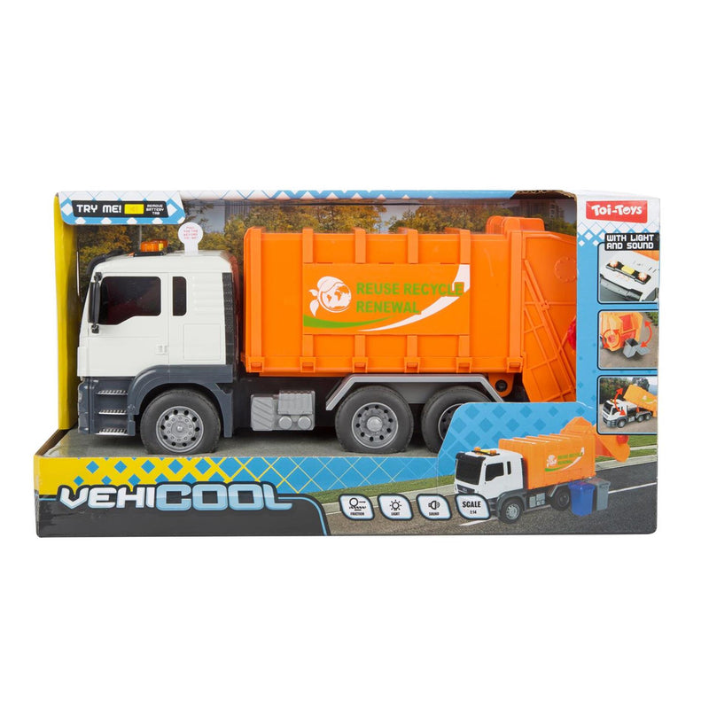 Afbeelding laden in galerijviewer, Toi-toys vehicool vuilniswagen - 21cm