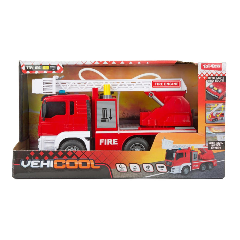 Load image into Gallery viewer, Toi-toys vehicool brandweer ladderwagen 28cm met frictie