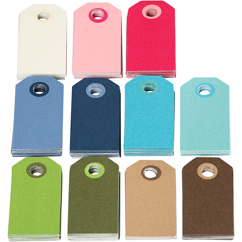 Afbeelding laden in galerijviewer, Https: www.cchobby.nl cadeaulabels-afm-6x3-cm-inhoud-kan-varieren-diverse-kleuren-200-div-1-doos