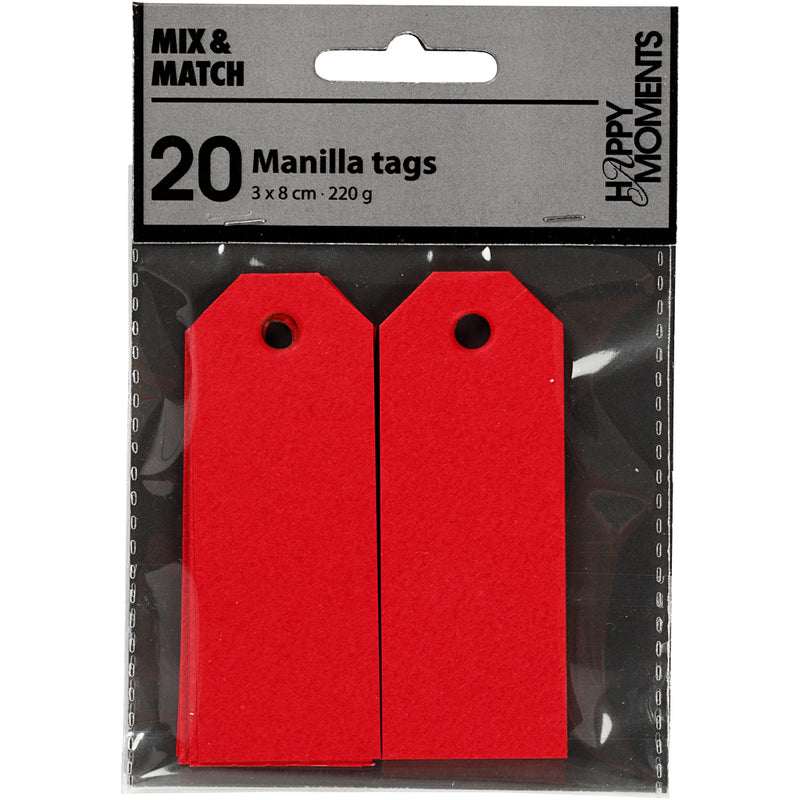 Load image into Gallery viewer, Creativ company https: www.cchobby.nl manilla-labels-afm-3x8-cm-220-gr-rood-20-stuk-1-doos