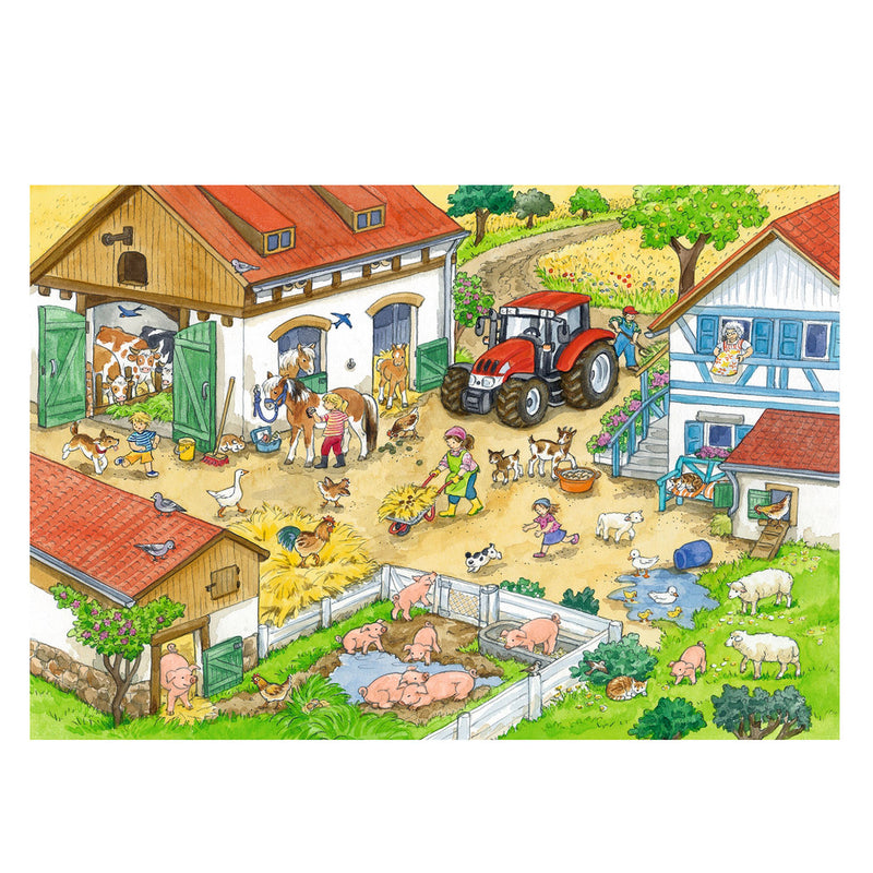 Load image into Gallery viewer, Ravensburger puzzel vrolijk boerderijleven- 2x24 stukjes - kinderpuzzel