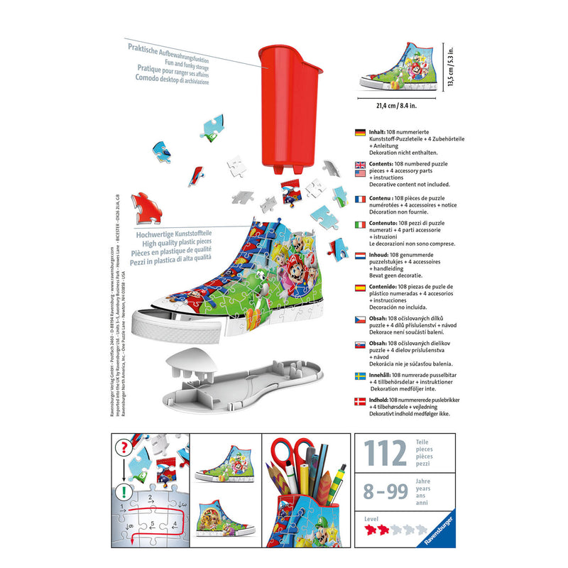 Load image into Gallery viewer, Ravensburger sneaker super mario - 3d puzzel - 108 stukjes