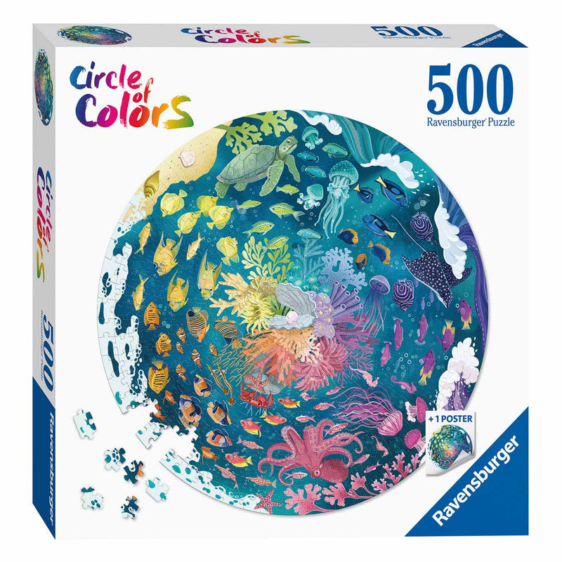 Load image into Gallery viewer, Ravensburger circle of colors puzzels - ocean, 500st.