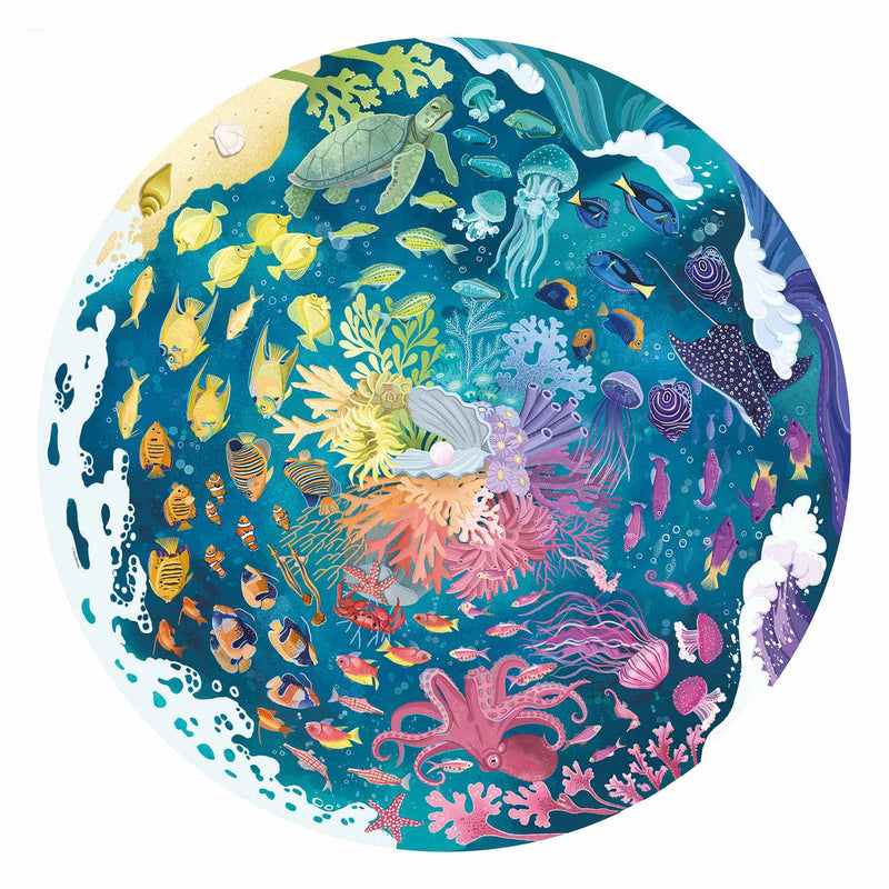 Load image into Gallery viewer, Ravensburger round puzzle circle of colors ocean and submarine - legpuzzel - 500 stukjes