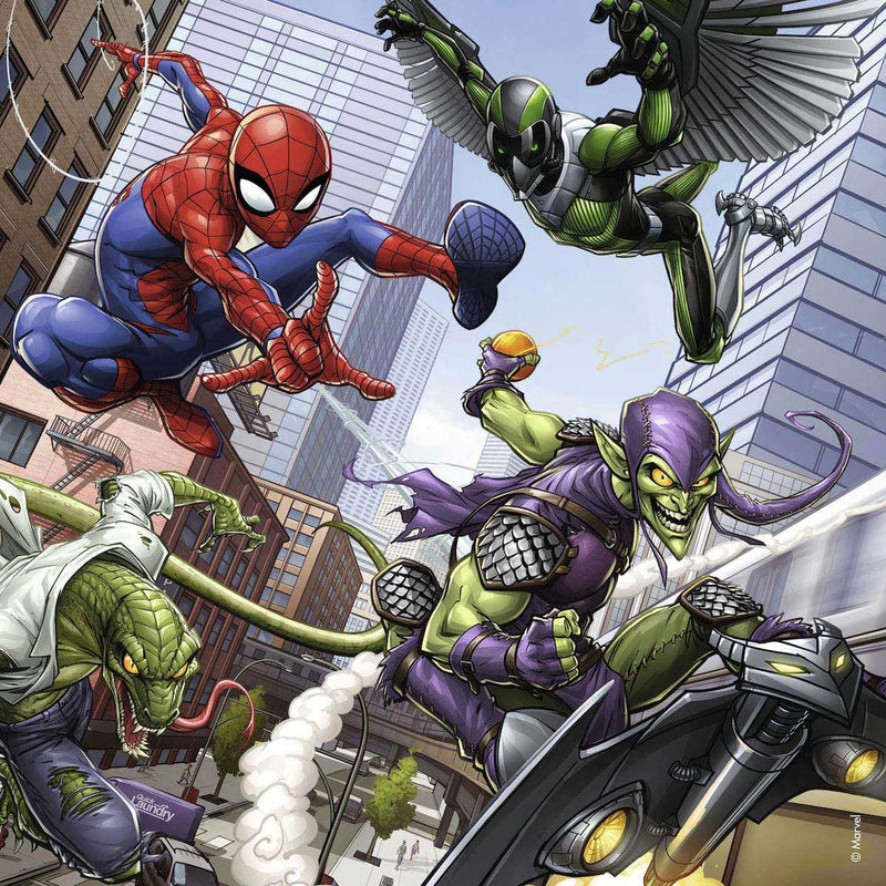 Load image into Gallery viewer, Ravensburger puzzel spiderman in actie - 3x49 stukjes