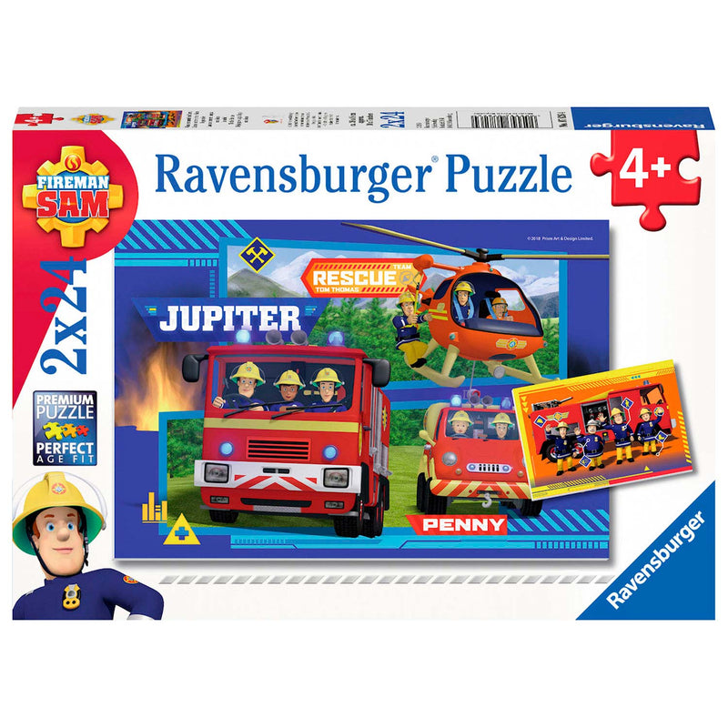 Load image into Gallery viewer, Ravensburger - Brandweerman Sam Puzzel - In actie 2x24 stuks