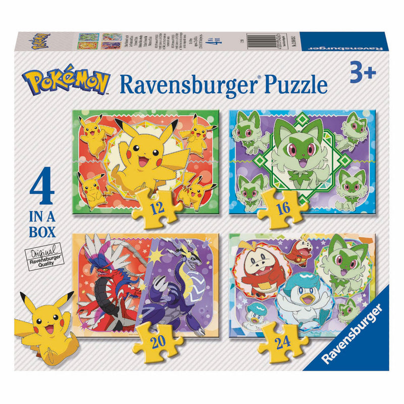 Load image into Gallery viewer, Ravensburger pokemon 4-in-1 puzzel