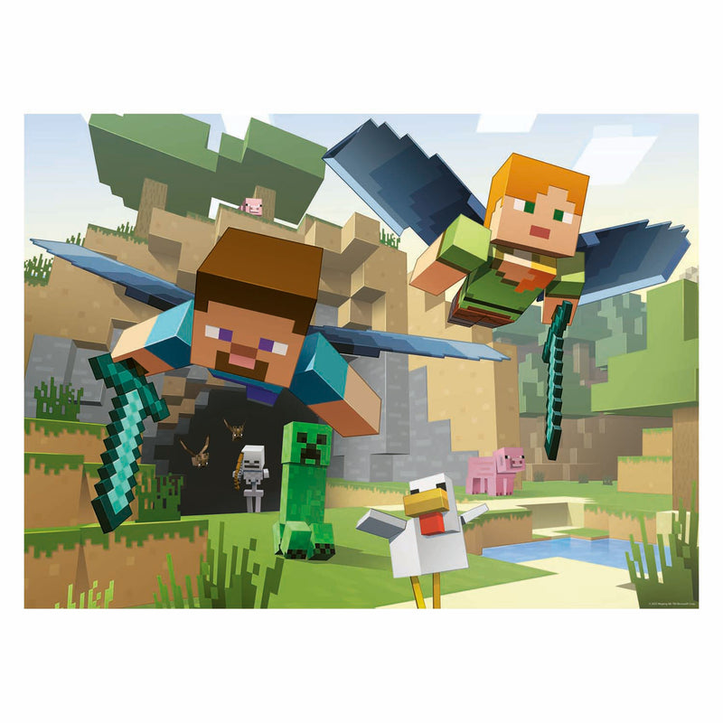 Load image into Gallery viewer, Ravensburger puzzel minecraft avontuur 200 xxl stukjes kinderen.