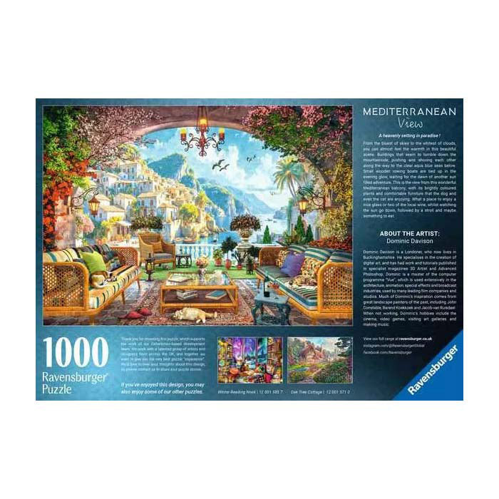Load image into Gallery viewer, Ravensburger legpuzzel mediterraan terrasuitzicht - 1000st.