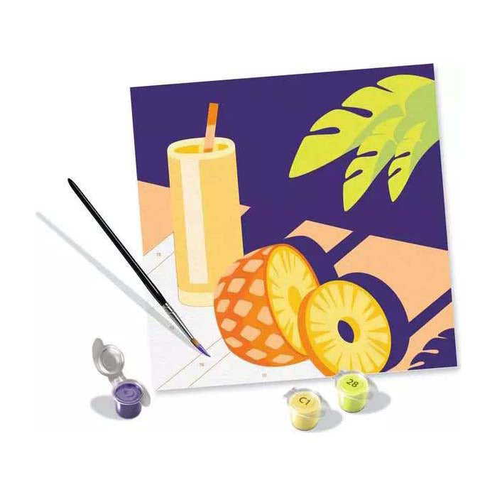 Load image into Gallery viewer, Ravensburger schilderen op nummer set - creatief schilderpakket ananas.