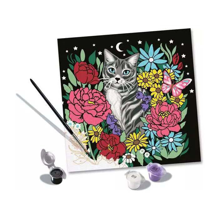 Load image into Gallery viewer, Ravensburger schilderen op nummer set pixie cold kat creatief pakket.