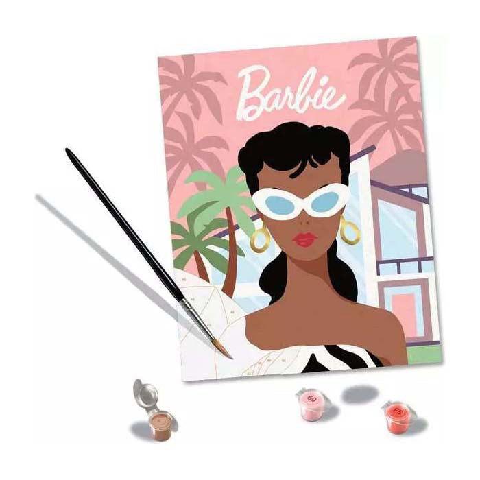 Load image into Gallery viewer, Ravensburger schilderen op nummer barbie 1959 creatief pakket volwassenen.