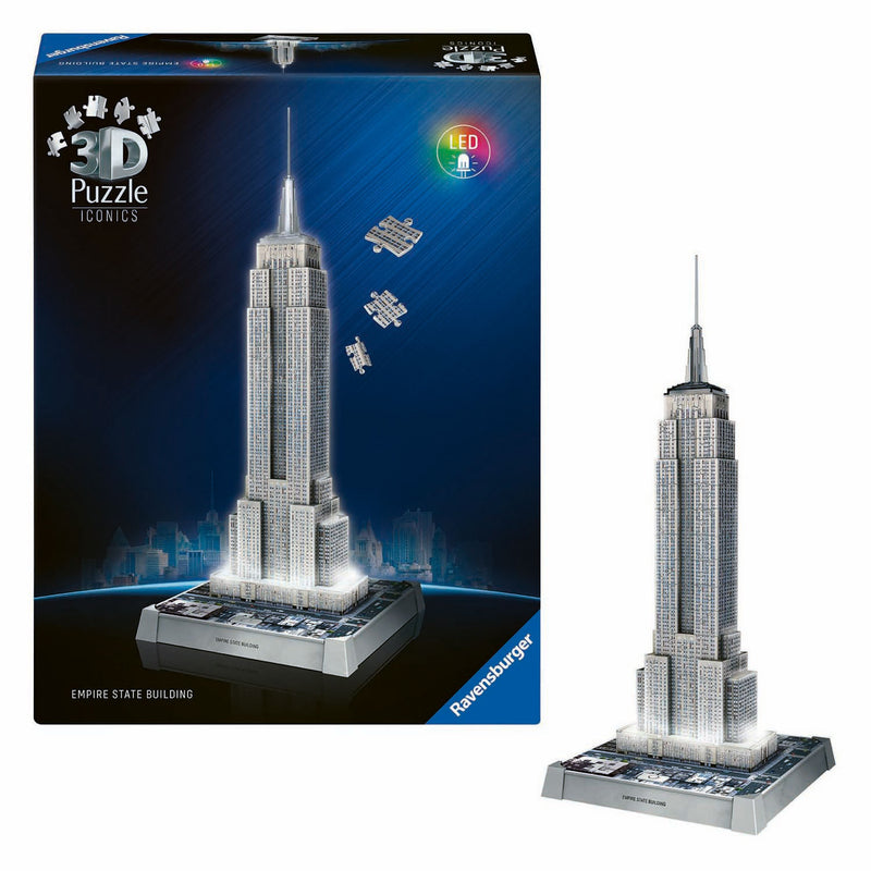 Load image into Gallery viewer, Ravensburger 3d puzzel iconics empire state building - met licht - 241st.