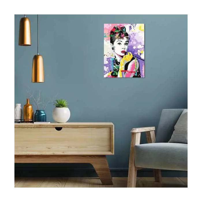 Load image into Gallery viewer, Ravensburger schilderen op nummer set - audrey hepburn canvas kunst.