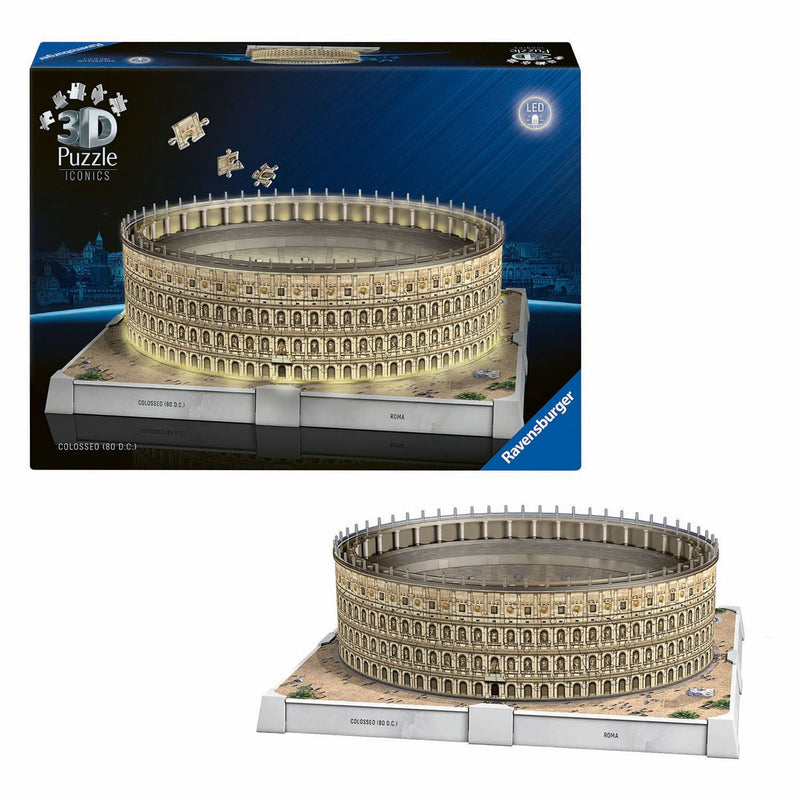 Load image into Gallery viewer, Ravensburger 3d puzzel iconics colosseum rome - met licht - 291st.
