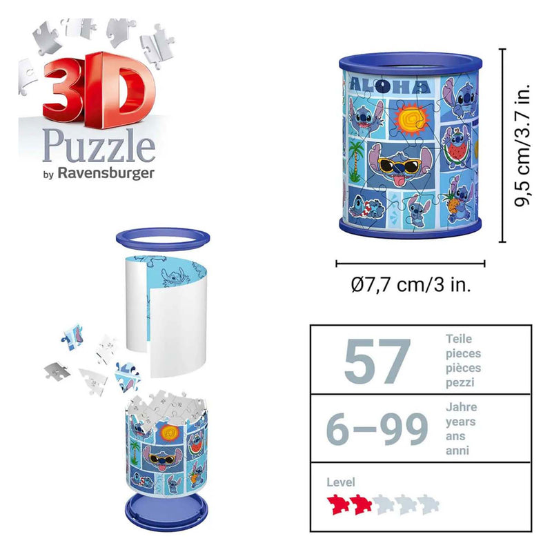 Load image into Gallery viewer, Ravensburger 3d puzzel stitch pennenbak - 54st.
