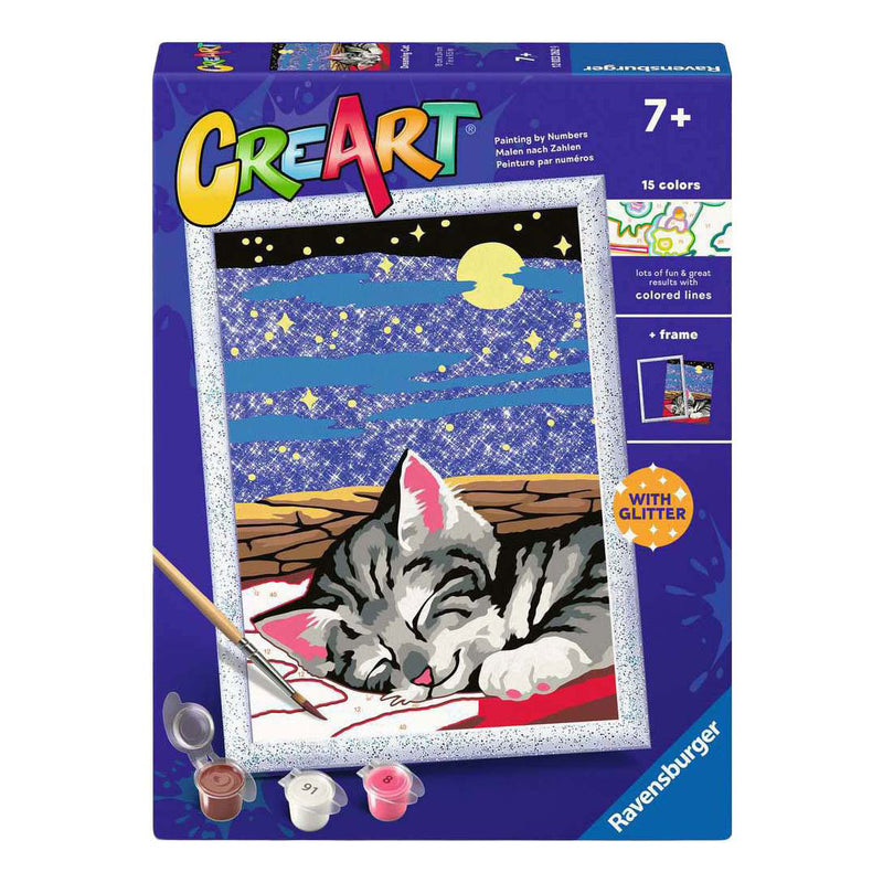 Load image into Gallery viewer, Ravensburger creart schilderen op nummer - dromende katten