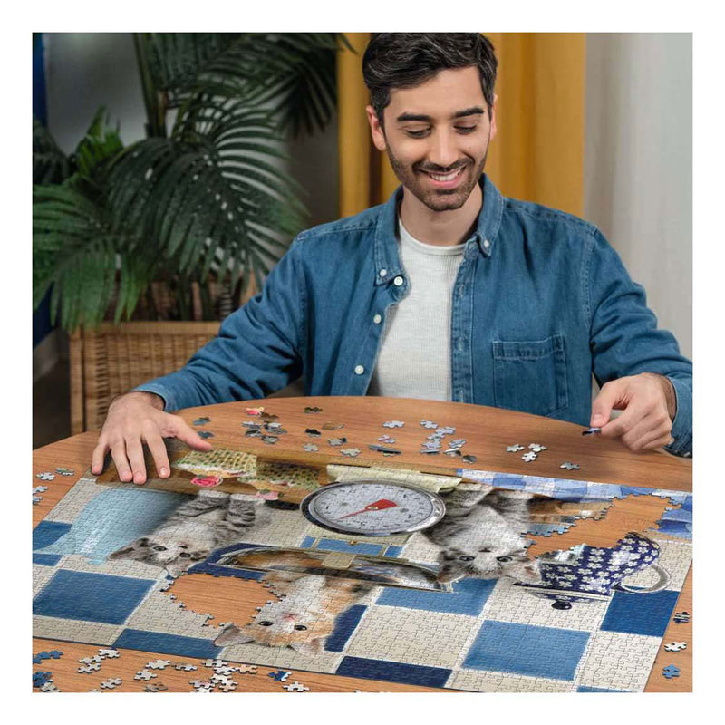 Load image into Gallery viewer, Ravensburger legpuzzel kittens in the kitchen - 1500st.