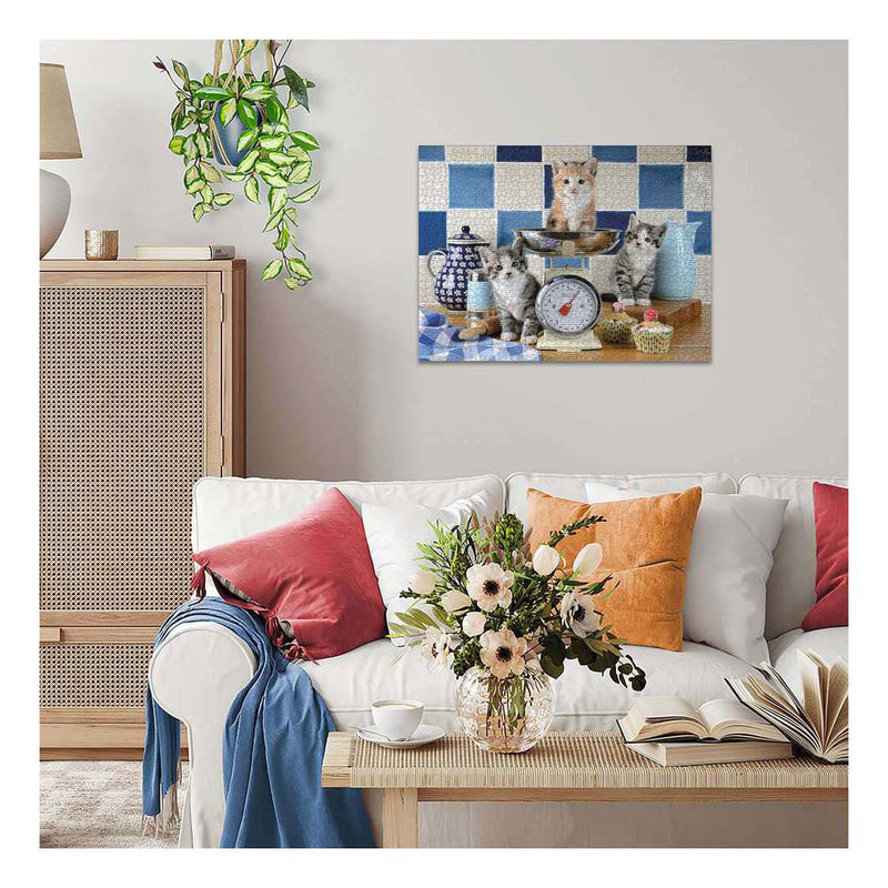 Load image into Gallery viewer, Ravensburger legpuzzel kittens in the kitchen - 1500st.
