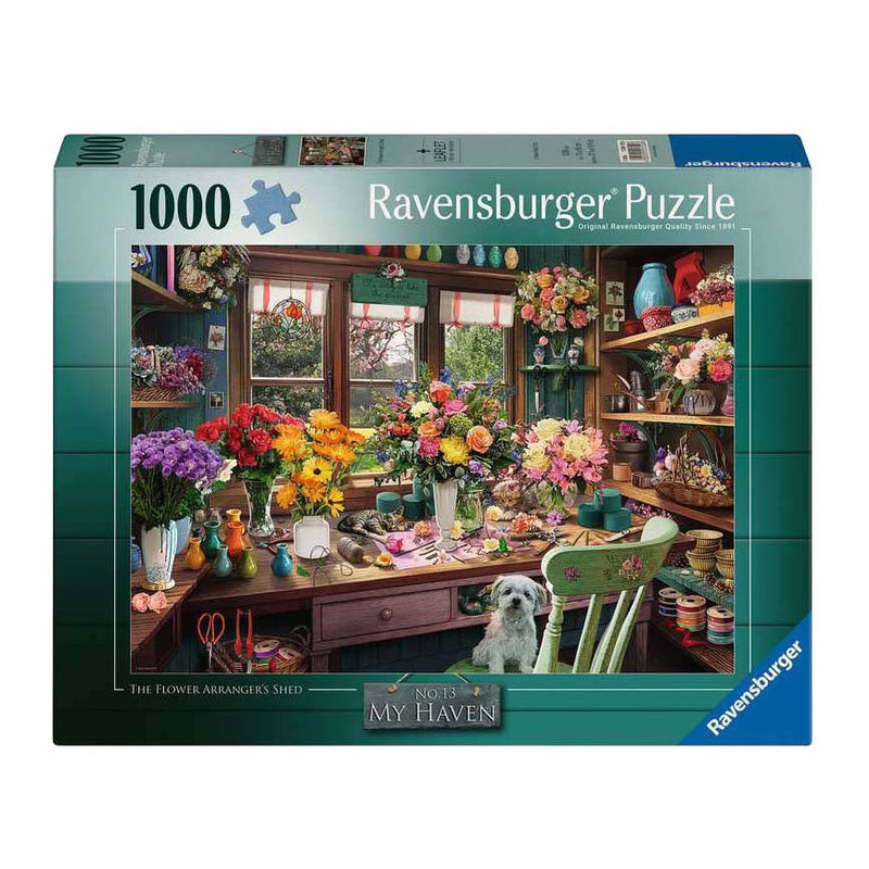 Load image into Gallery viewer, Ravensburger legpuzzel my haven no.13 flower arranger - 1000st.