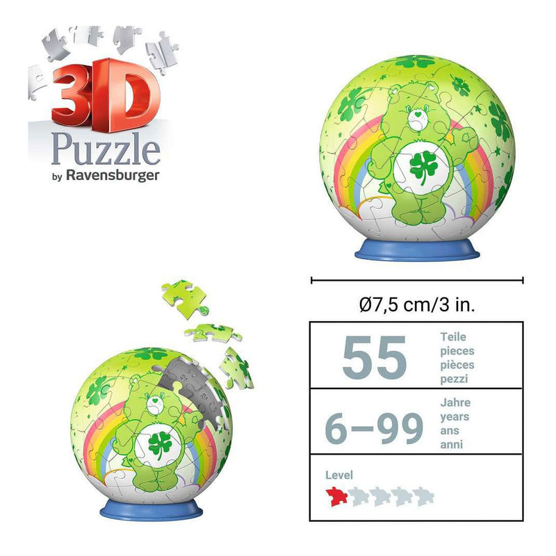 Load image into Gallery viewer, Ravensburger – care bears: good luck bear – 3d puzzle-ball – 55 stukjes