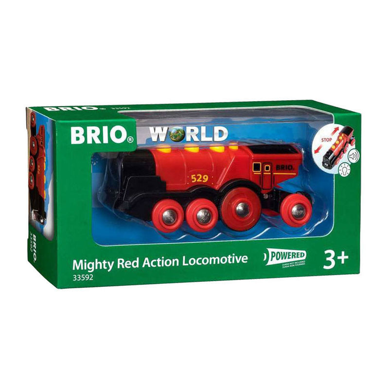 Load image into Gallery viewer, Brio rode locomotief op batterijen