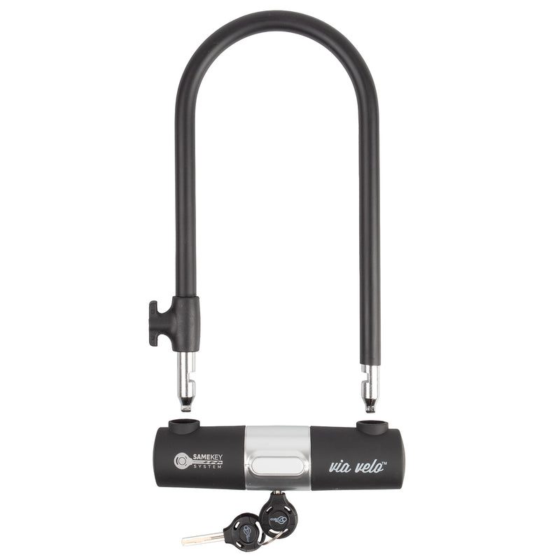Load image into Gallery viewer, Via velo 2 in 1 shackle lock with spiral cable