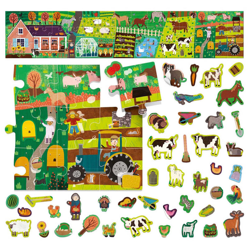 Load image into Gallery viewer, Headu Legpuzzel Boerderij met Herbruikbare Stickers