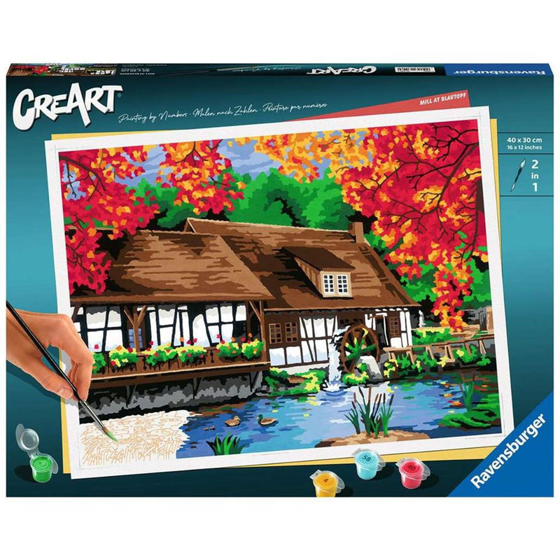Load image into Gallery viewer, Ravensburger creart schilderen op nummer - molen in blautopf