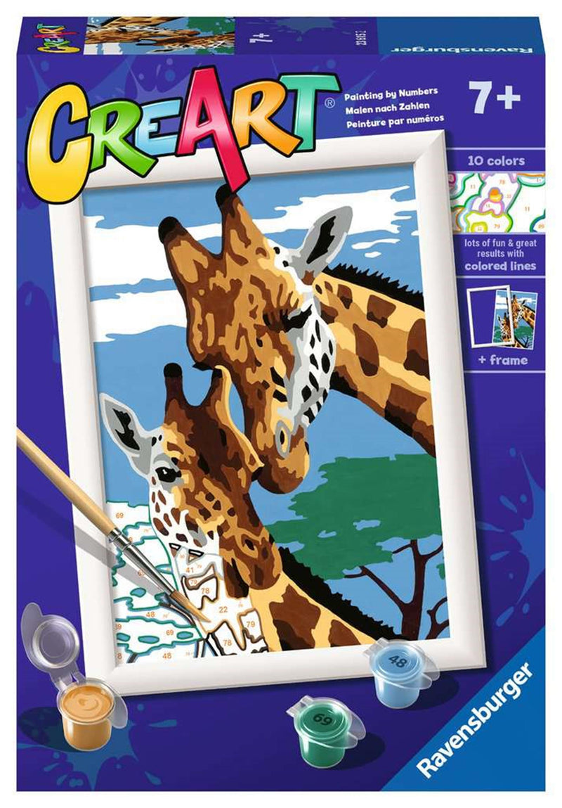 Load image into Gallery viewer, Ravensburger creart schilderen op nummer - schattige giraffen