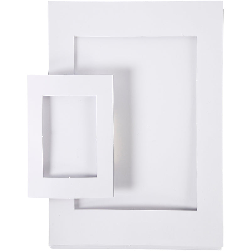 Afbeelding laden in galerijviewer, Https: www.cchobby.nl passepartout-lijsten-afm-a4-a6-230-gr-wit-2x60-stuk-1-doos