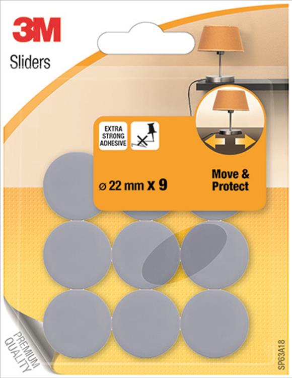 Load image into Gallery viewer, 3m 1053576 - meubelgl move protect grijs - 22mm - 9 st | 24 stuks