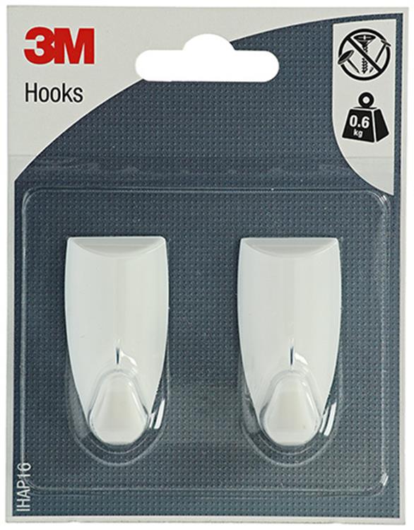 Load image into Gallery viewer, 3m 1052437 - kunstof haak design wit medium | 1 stuks
