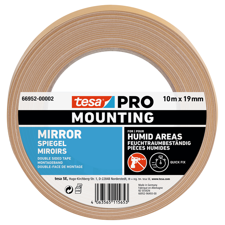 Load image into Gallery viewer, Tesa professional tesa mounting pro spiegel 66952-00002-00 montagetape wit (l x b) 10 m x 19 mm 1 stuk(s)