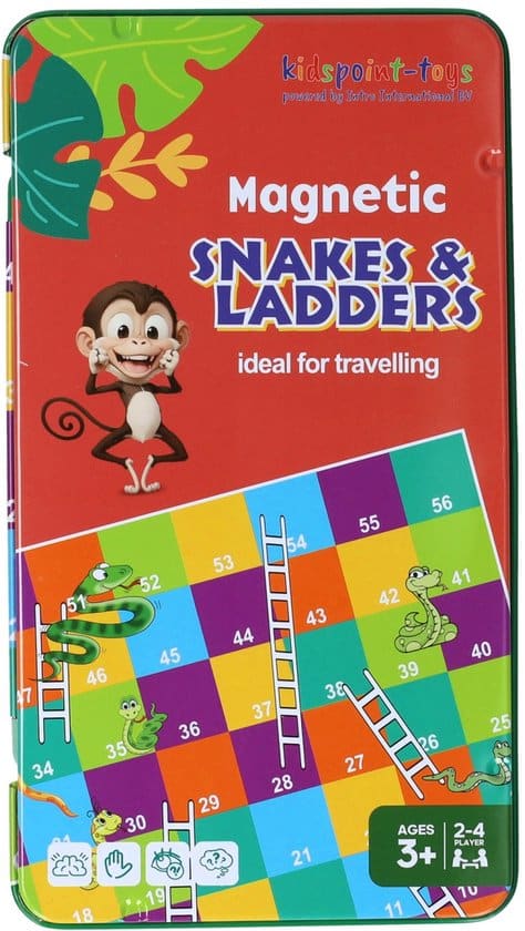 Load image into Gallery viewer, Intro magnetische reisspel in blik slang ladders