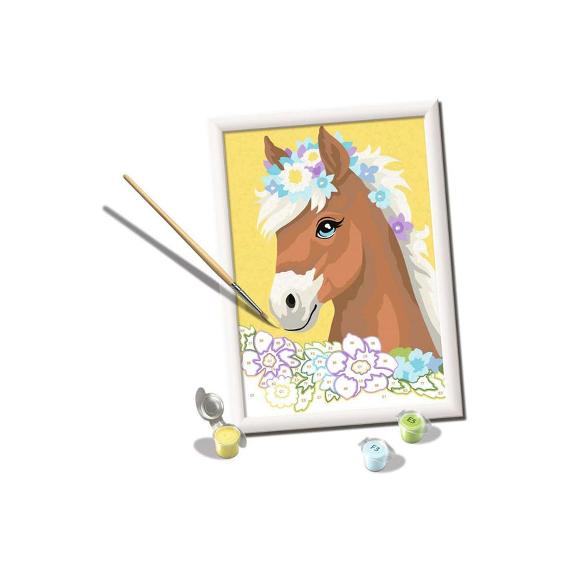 Load image into Gallery viewer, Ravensburger creart schilderen op nummer - paard met bloemen