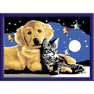 Load image into Gallery viewer, Ravensburger creart schilderen op nummer hond en poes glitter