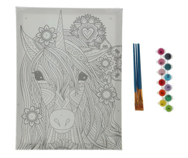 Afbeelding laden in galerijviewer, Schilderen op nummer unicorn canvas 30x40