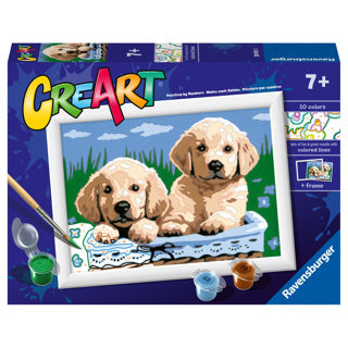 Load image into Gallery viewer, Ravensburger creart schilderen op nummer schattige puppy's