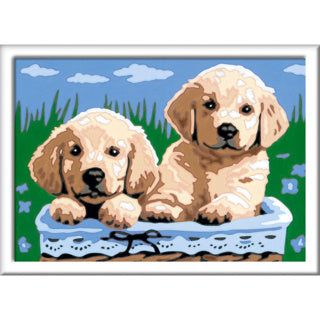Load image into Gallery viewer, Ravensburger creart schilderen op nummer schattige puppy's