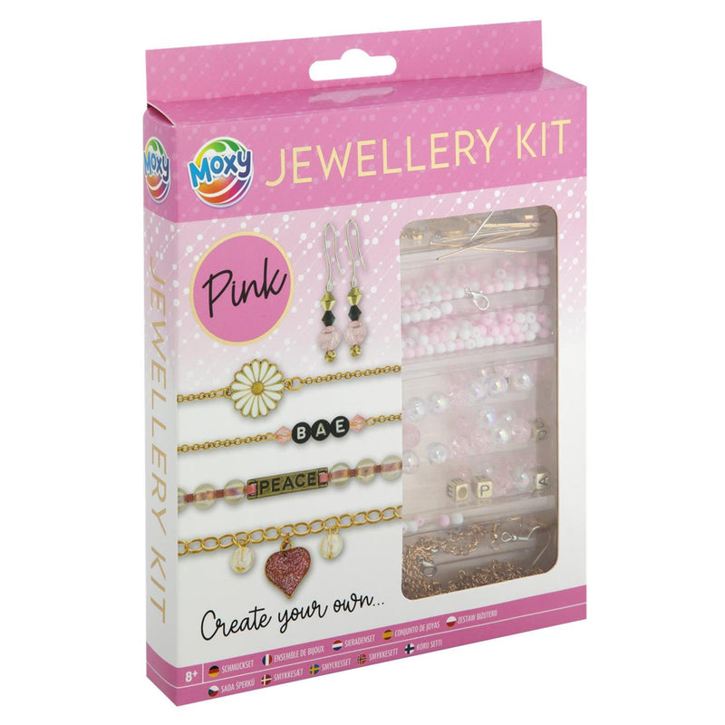 Afbeelding laden in galerijviewer, Moxy sieradenset pink blue pastel